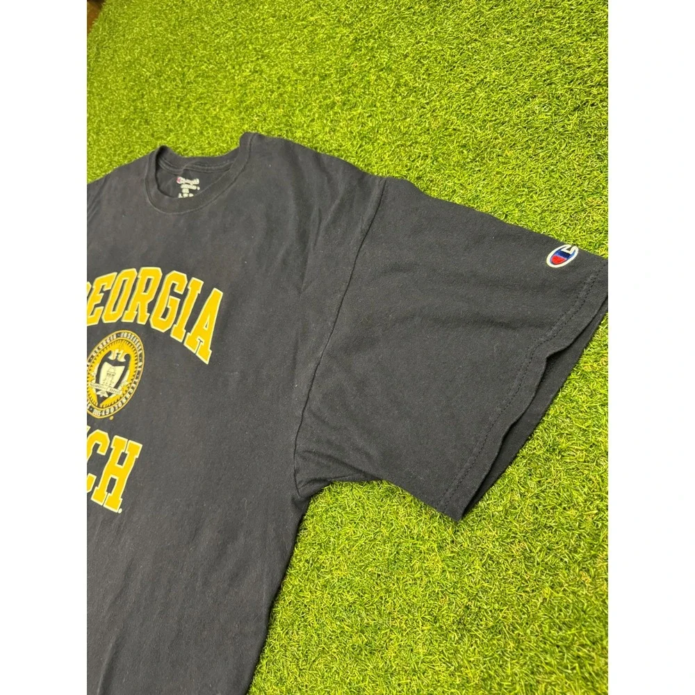 Champion Georgia Tech Yellow Jackets T-Shirt Mens 2XL Black Short Sleeve‎ NCAA - Picture 2 of 6